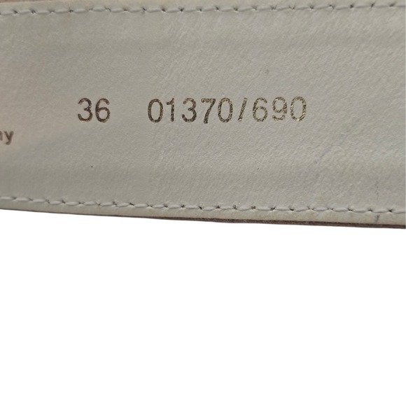 Vintage 80s Escada Suede Belt Sz 36 Made Western Germany Gold Buckle Taupe main image 6